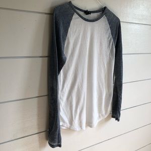 Blue/gray Baseball tee Long Sleeve